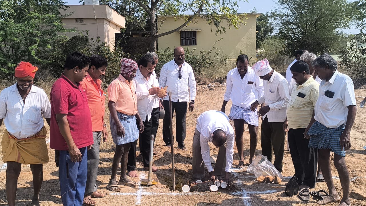 పల్లేర్ల సిపిఎం పార్టీ గ్రామ శాఖ కార్యాలయంకి శంకుస్థాపన