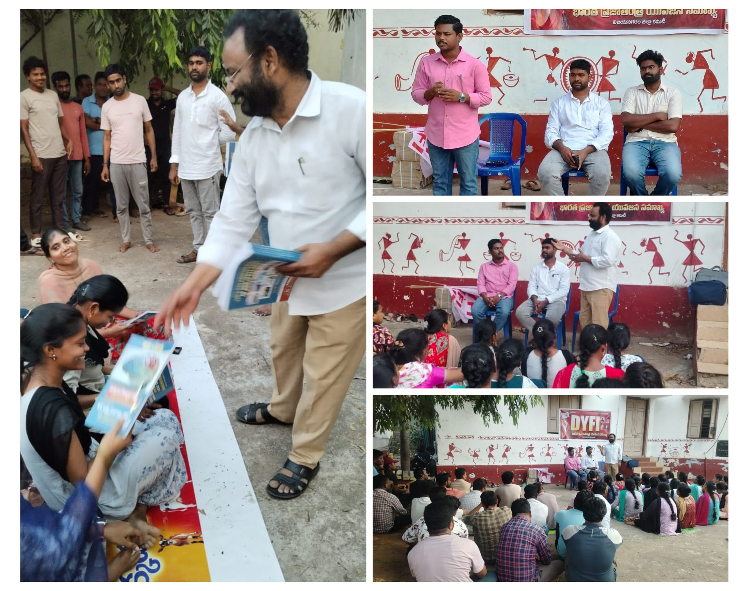 డీఎస్సీ నోటిఫికేషన్ తక్షణ విడుదల చేయాలని చెప్పేసి 19వ తేదీన మంత్రిగారినీ కలుస్తాం. 21వ తేదీన చలో కలెక్టరేట్ పిలుపునిస్తూ నిరుద్యోగులకు ఉచిత మెటీరియల్ ఇవ్వడం జరిగింది.