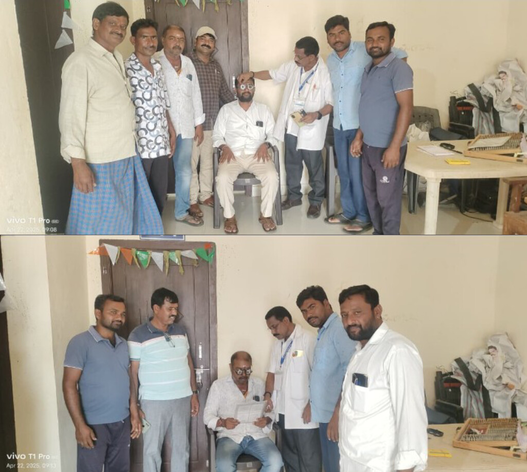 ఉచిత కంటి పరీక్షలు నిర్వహించిన తీన్మార్ జయ్
