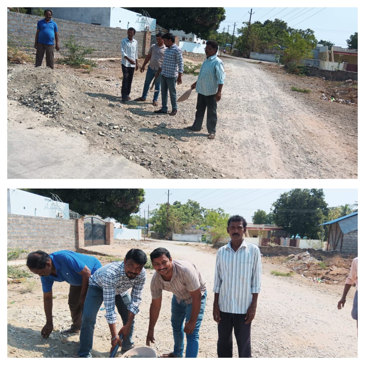 క్రాంతి యువజన సంఘం ఆధ్వర్యంలో రోడ్డు మరమ్మత్తు కార్యక్రమం