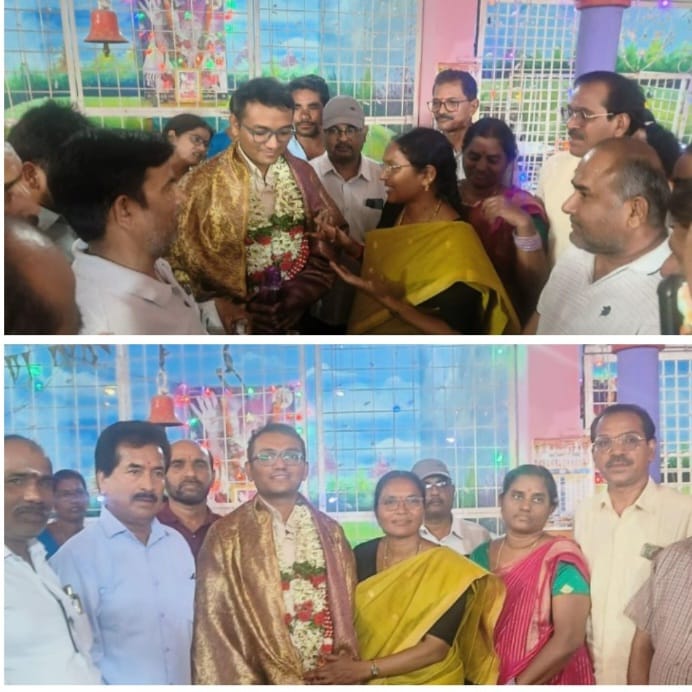 సివిల్స్ ర్యాంకర్ కు సన్మానం చేసిన ఆత్రం సుగుణక్క