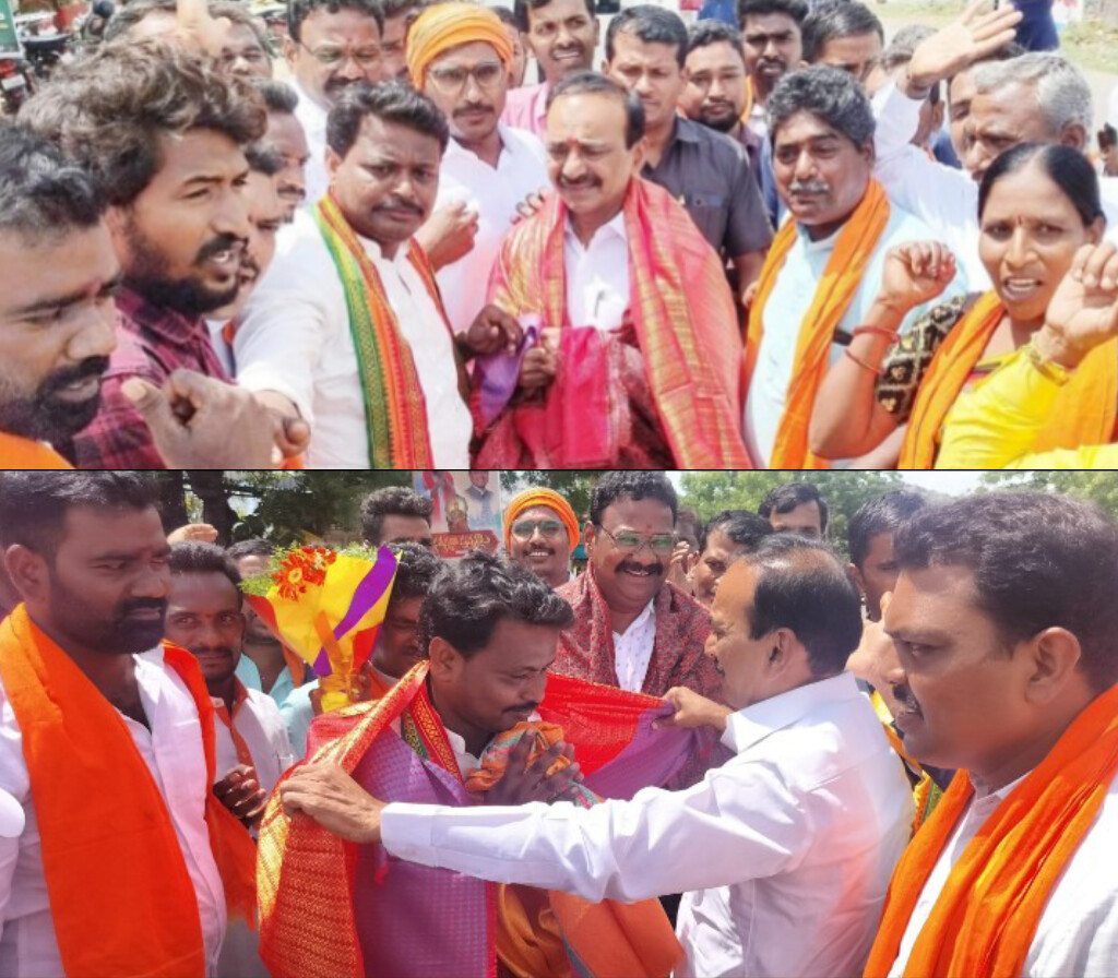 ఈటెల రాజేందర్ కు సన్మానం చేసిన శాయంపేట మండల బీజేపీ నాయకులు