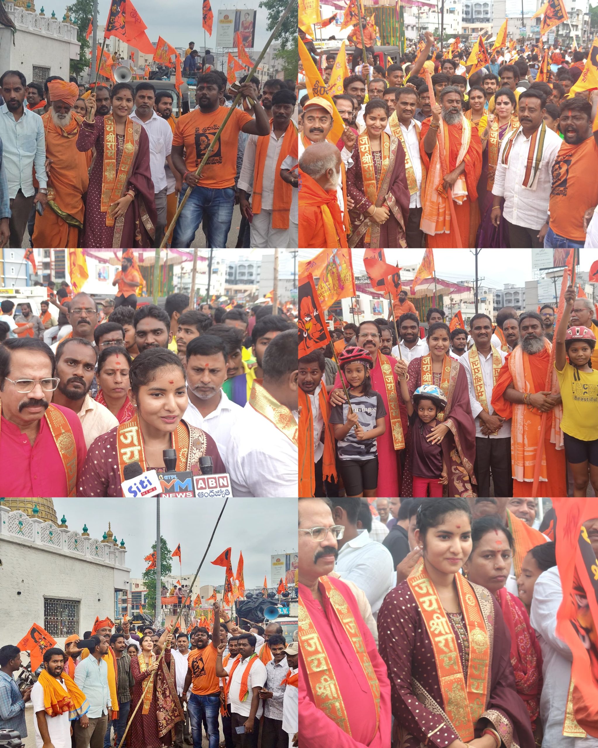 హనుమాన్ జయంతి ర్యాలీలో పాల్గొన్న సిరి సహస్ర (సిరమ్మ)
