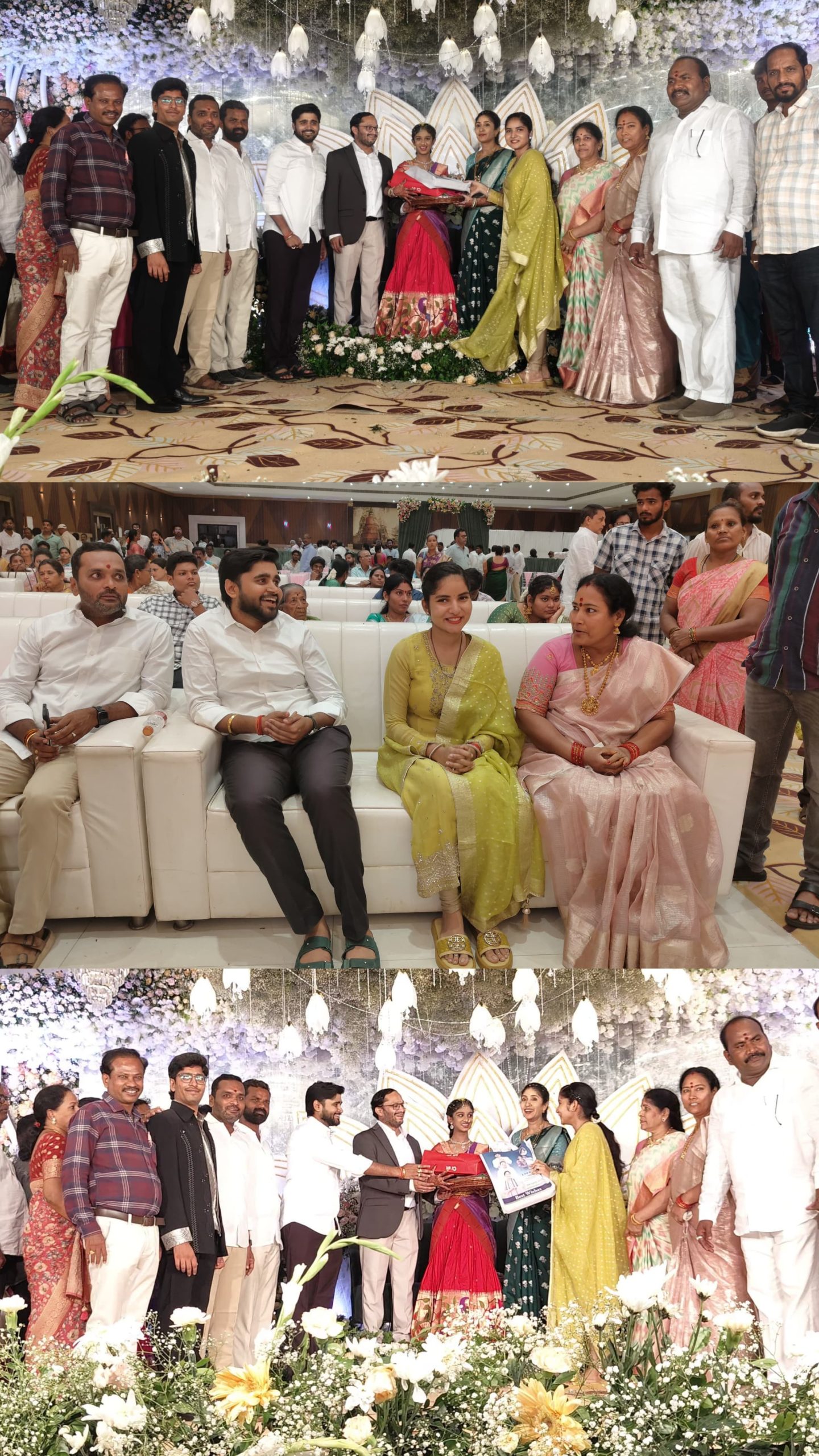 అవనాపు వారి హాఫ్ సారీ కార్యక్రమంలో ప్రదీప్ నాయుడు, సిరి సహస్ర (సిరమ్మ)