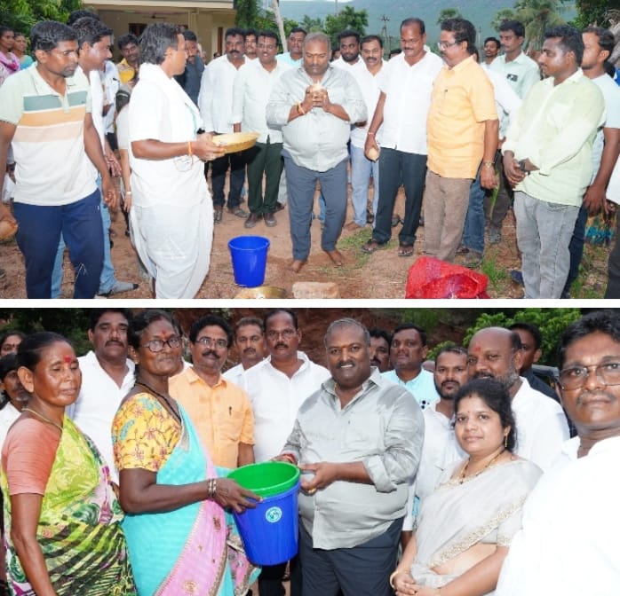 ఇంటింటి కుళాయి పనులకు శంకుస్థాపన చేసిన ఎమ్మెల్యే విజయ్ కుమార్