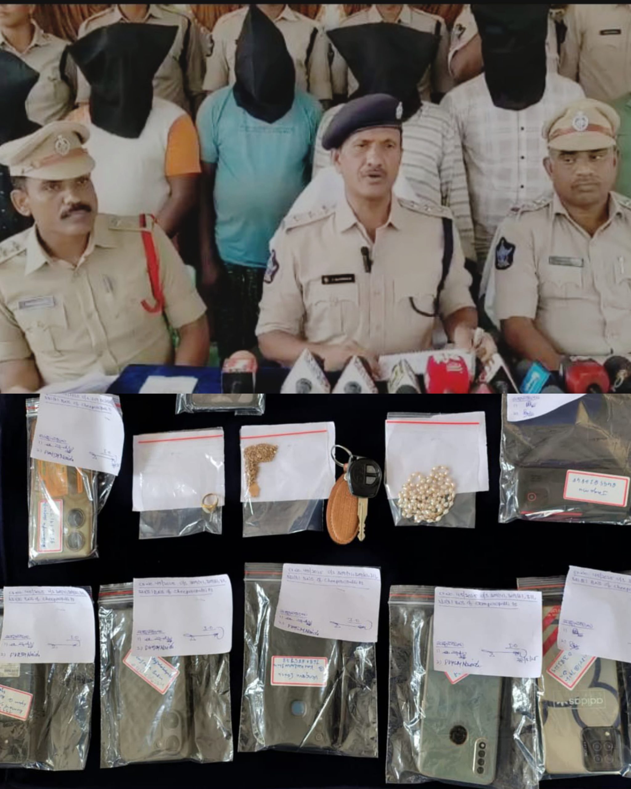 దోపిడీ దొంగలను పట్టుకున్న పోలీసులు