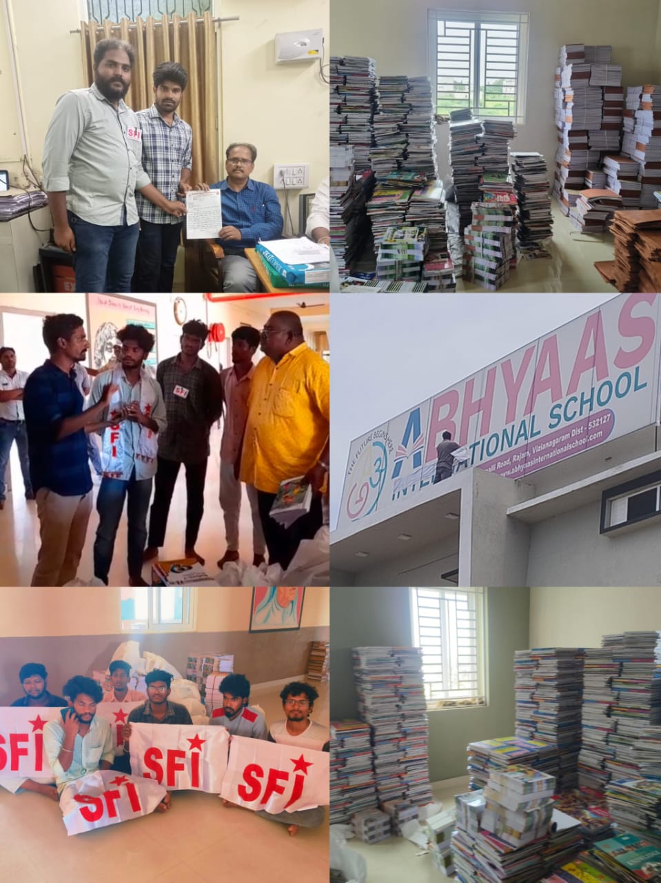 విద్యాహక్కు చట్టానికి విరుద్ధంగా రాజాం అభ్యాస్ పాఠశాల పుస్తకాల వ్యాపారం