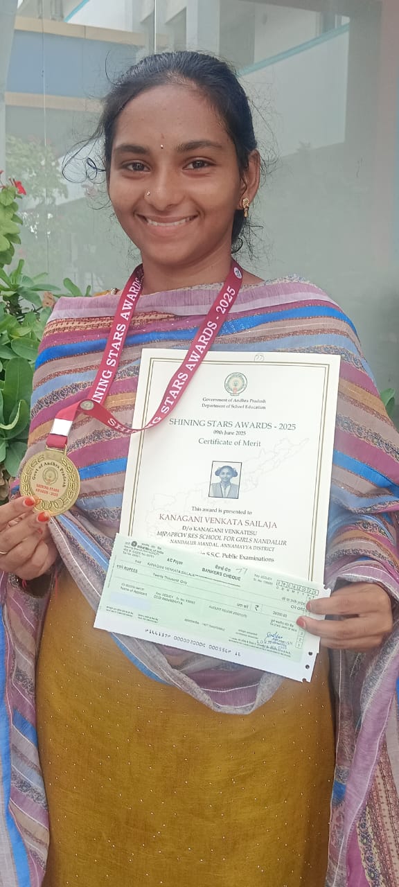 నందలూరు వాసికి ప్రతిభా అవార్డు.
