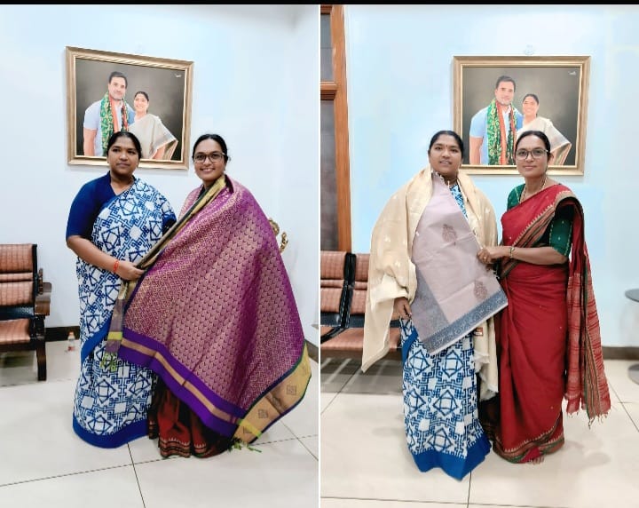 టిపిసిసి ఉపాధ్యక్షురాలు ఆత్రం సుగుణక్క ను సన్మానించిన మంత్రి సీతక్క