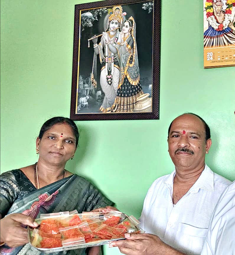 జోగులాంబ గద్వాల జిల్లాలో తలంబ్రాల పంపిణి