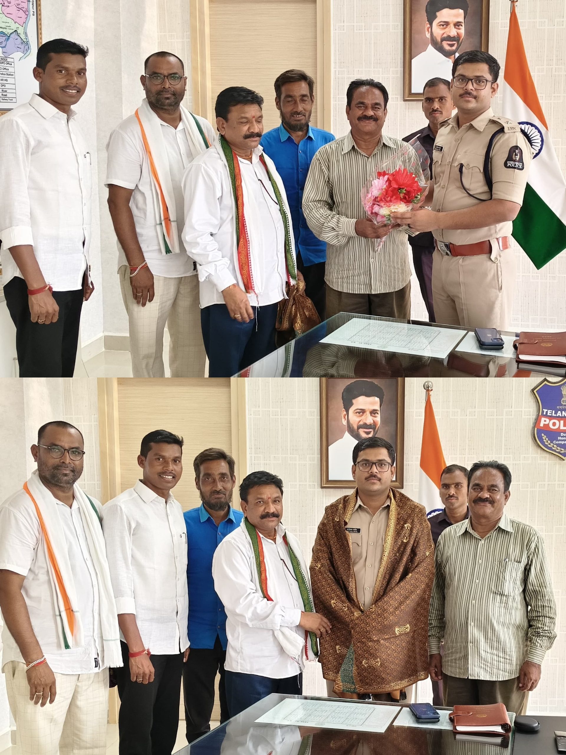 నూతన ఎస్పీ ని మర్యాద పూర్వకంగా కలిసిన డీసీసీ అధ్యక్షులు కే విశ్వప్రసాద్ రావు