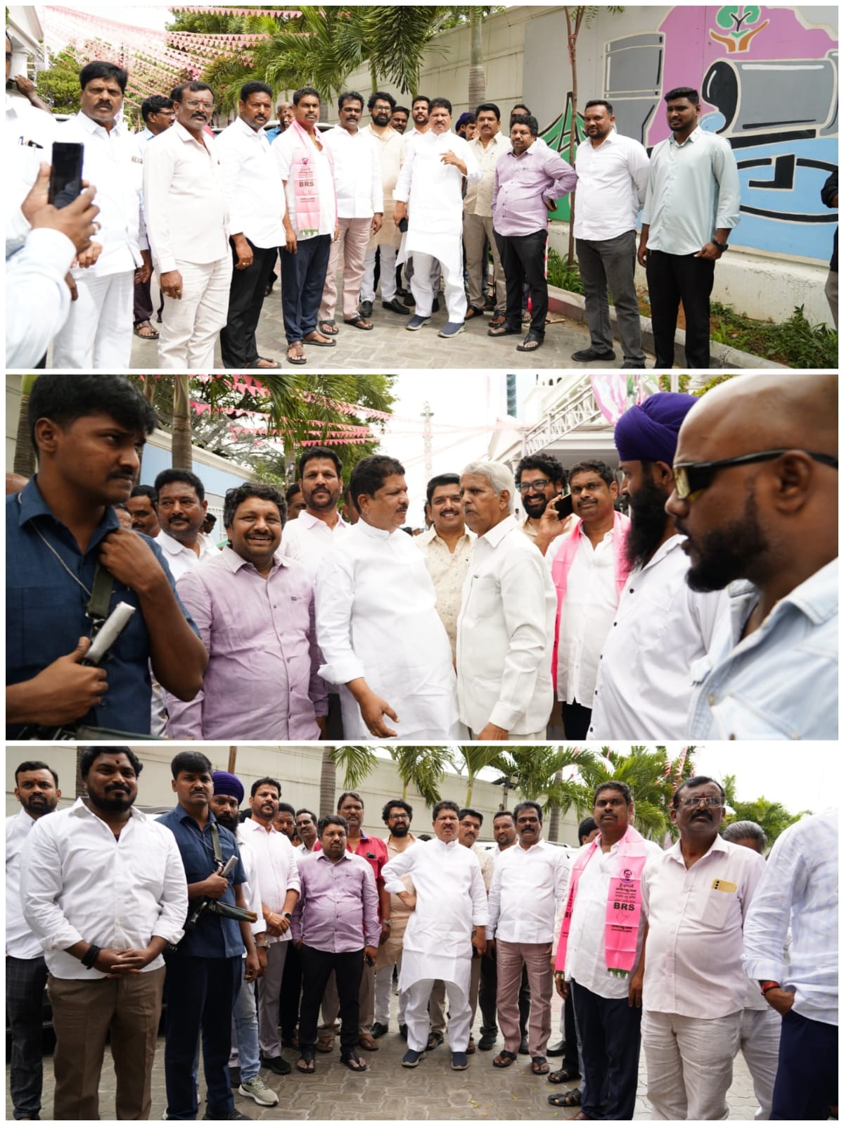 మాజీ మంత్రి కేటీఆర్ కి సంఘీభావం తెలిపిన ఎమ్మెల్యే మాధవరం కృష్ణారావు .బి ఆర్ ఎస్ పార్టీ నాయకులు