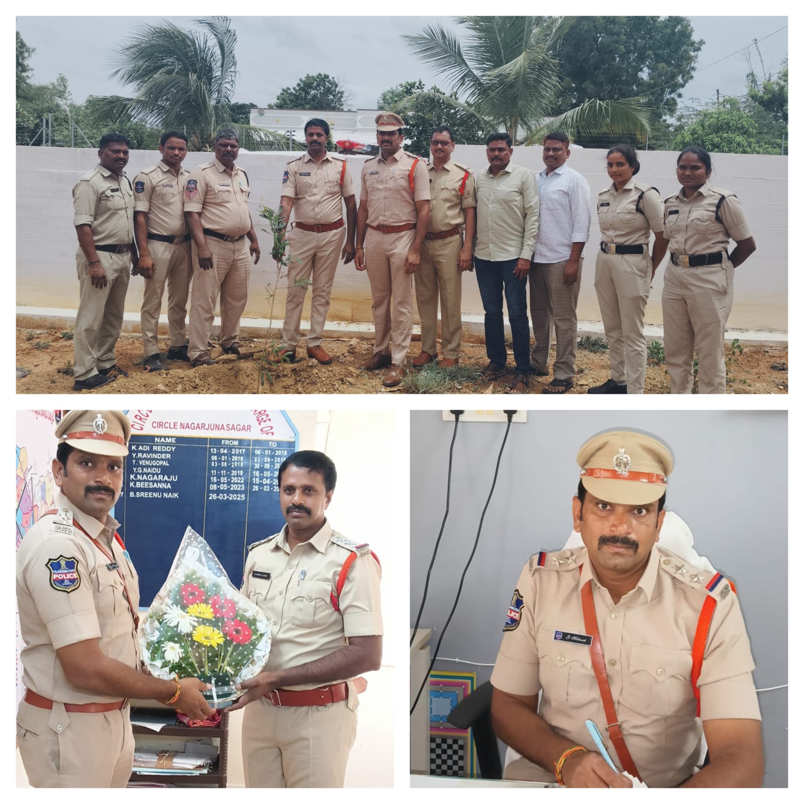 నాగార్జునసాగర్ టౌన్ ఎస్సైగా పదవి బాధ్యతలు స్వీకరించిన జి ముత్తయ్య