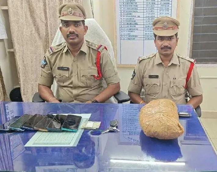 గొట్లాంలో గంజాయితో నలుగురు అరెస్ట్‌: సీఐ