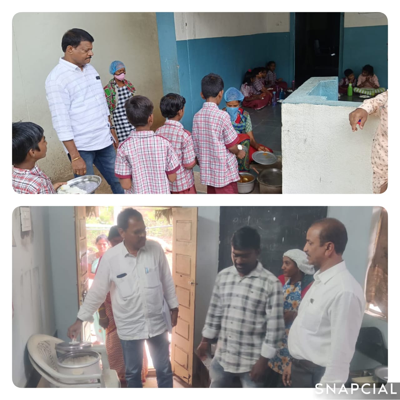 మధ్యాహ్నభోజనాన్ని తనిఖీ చేసిన ఎంపీడీవో