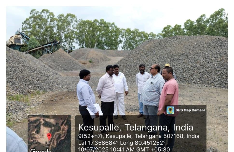 కంకర మిల్లులను తనిఖీ చేసిన ఆర్డిఓ