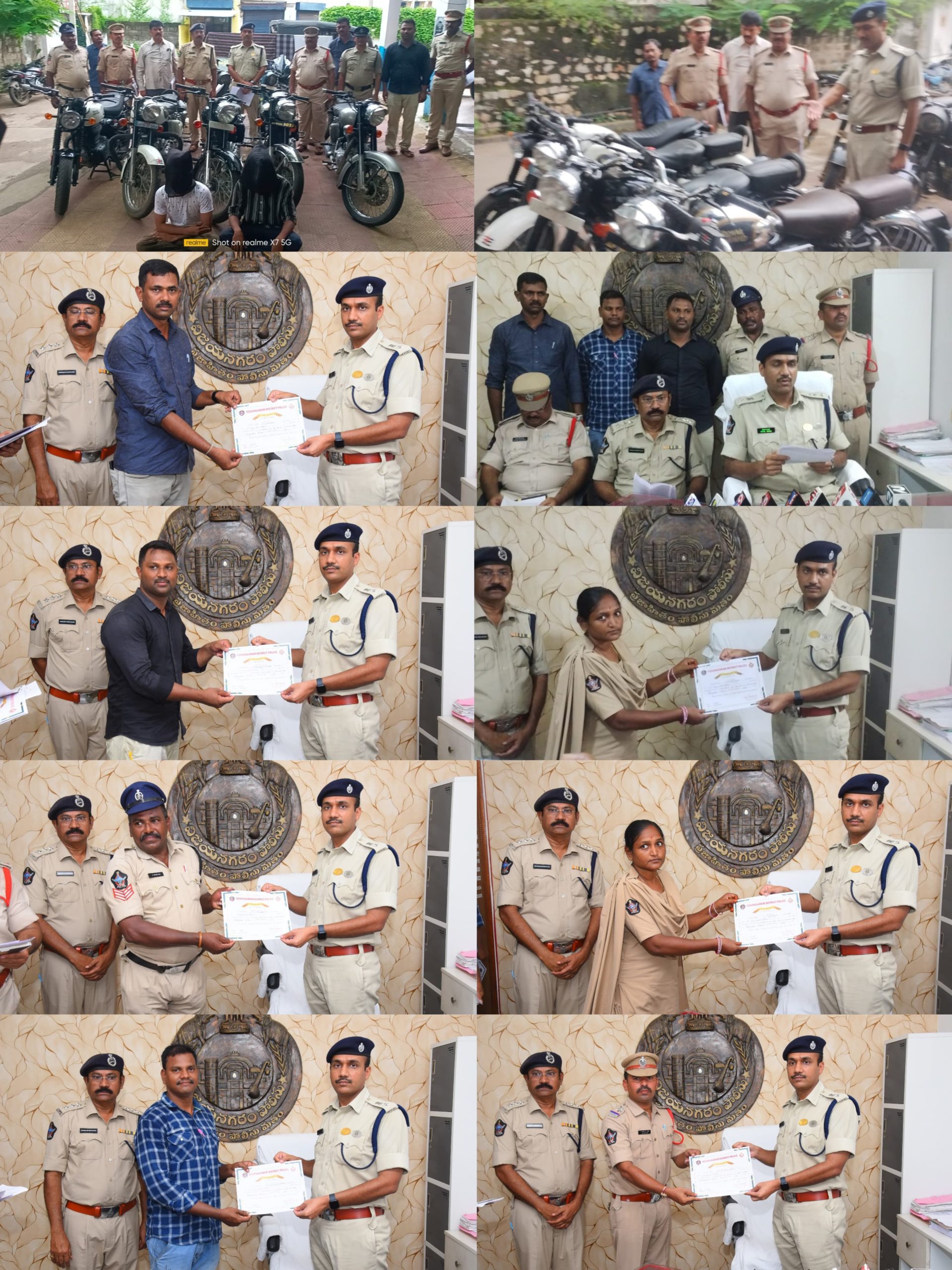 రాయల్ ఎన్ఫీల్డ్ మోటారు సైకిళ్ళ చోరీకి పాల్పడిన వ్యక్తి అరెస్టు