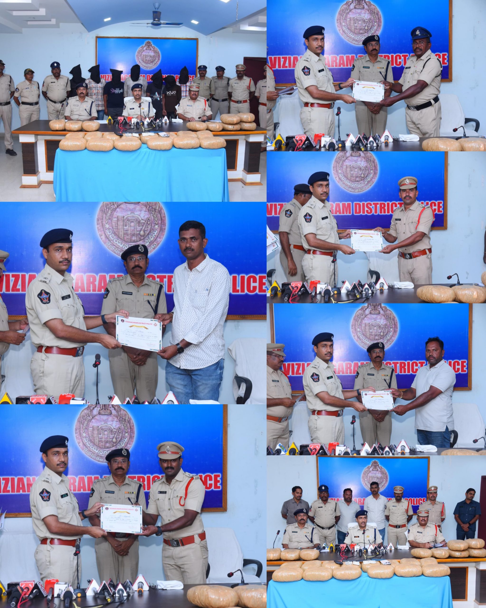 ఆటోలో తరలిస్తున్న 46కిలోల గంజాయితో ఏడుగురు నిందితులు అరెస్టు -విజయనగరం జిల్లా ఎస్పీ వకుల్ జిందల్, ఐపిఎస్
