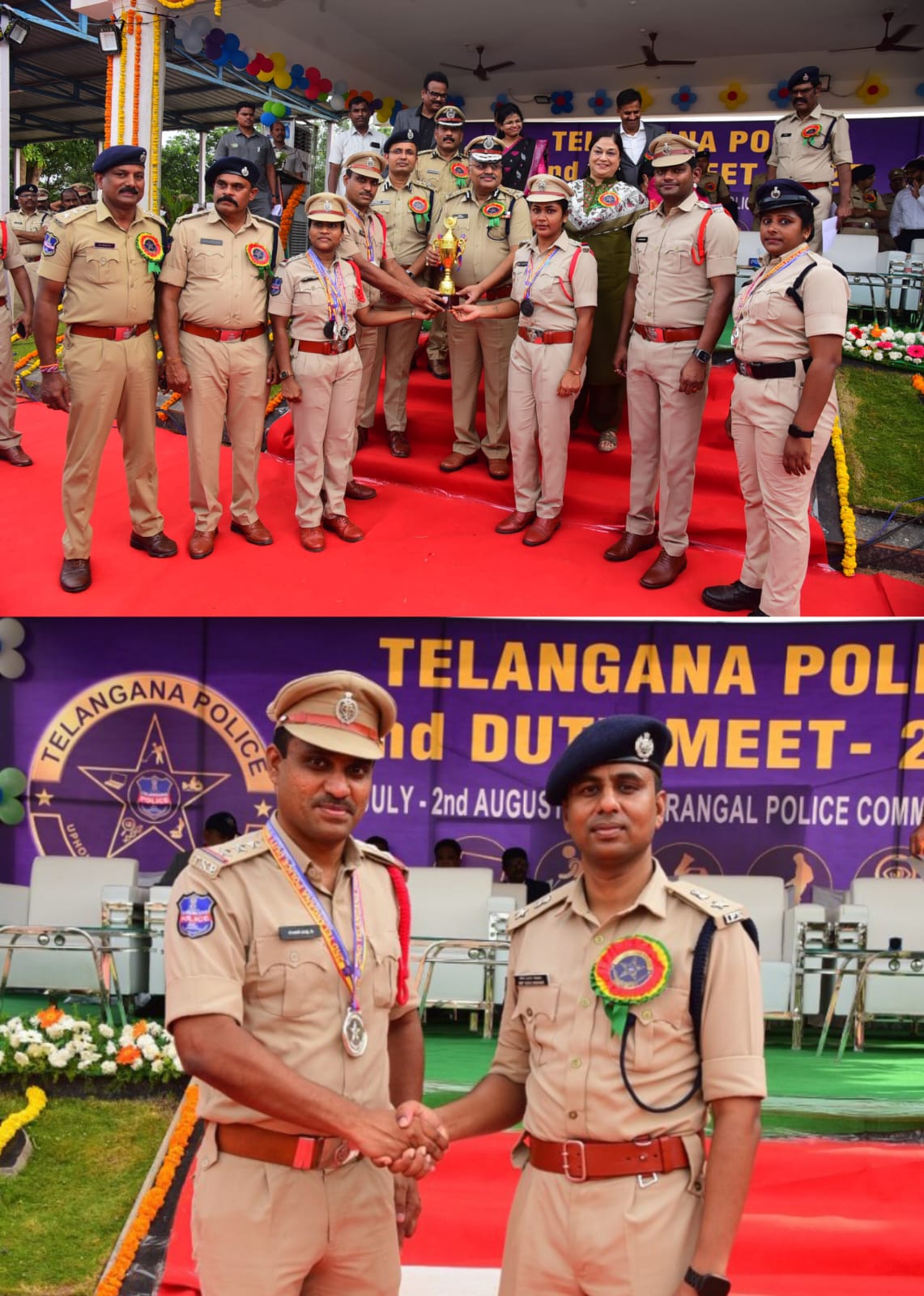 రాష్ట్ర స్థాయి పోలీస్ డ్యూటీ మీట్ లో శాయంపేట సీఐ పి రంజిత్ రావు కు రజత పథకం