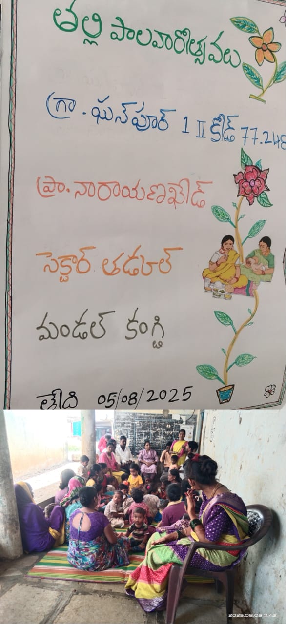 ఘనపూర్ 1,2, అంగన్వాడి సెంటర్లో ఘనంగా తల్లిపాల వారోత్సవం,