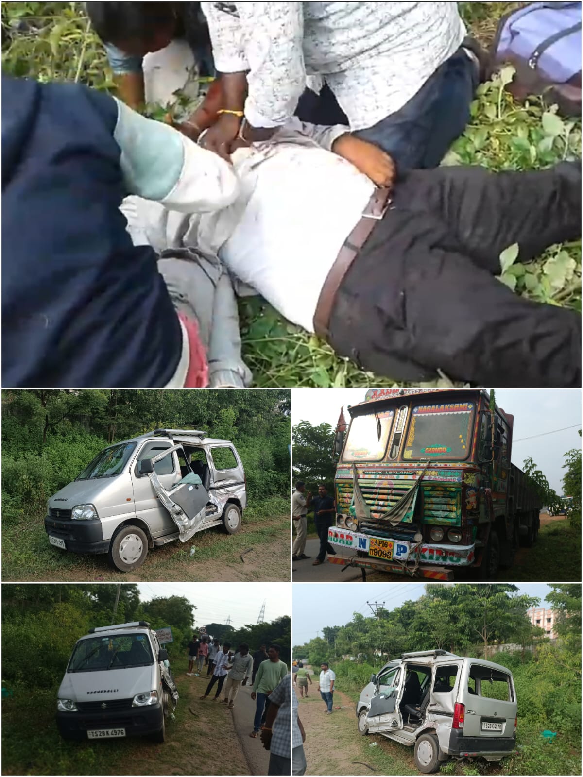 లారీ, ఎకో వ్యాన్ ఢీ