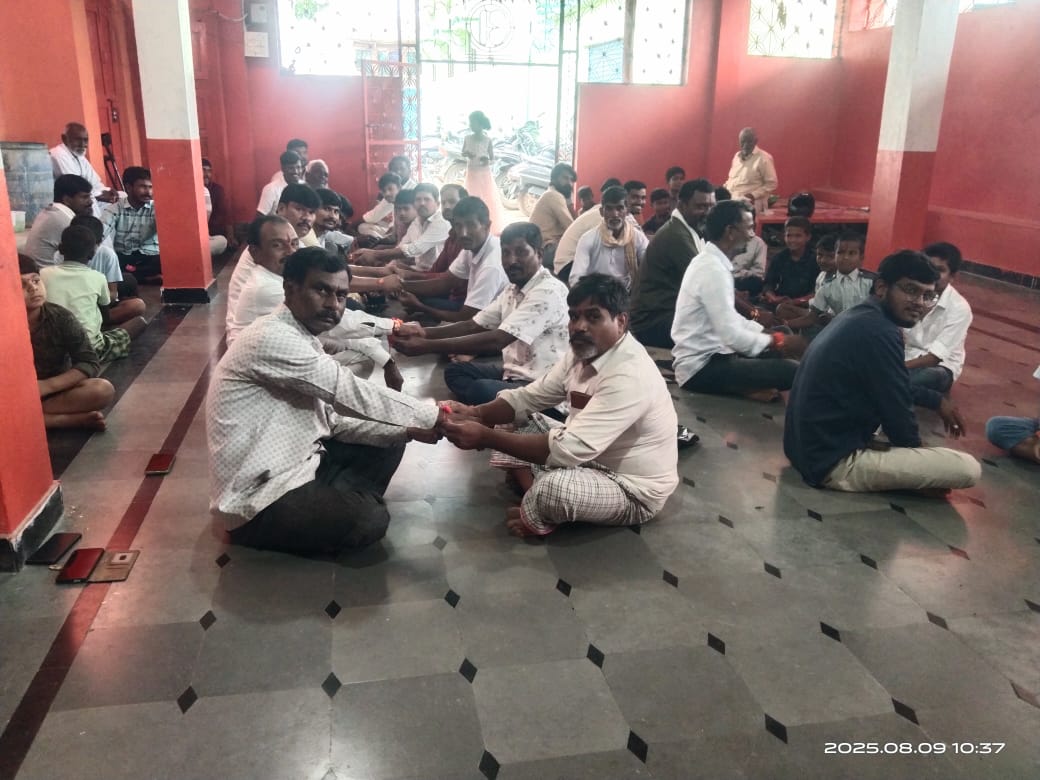 తడ్కల్ హనుమాన్ మందిరంలో ఘనంగా రక్షాబంధన్ కార్యక్రమం,
