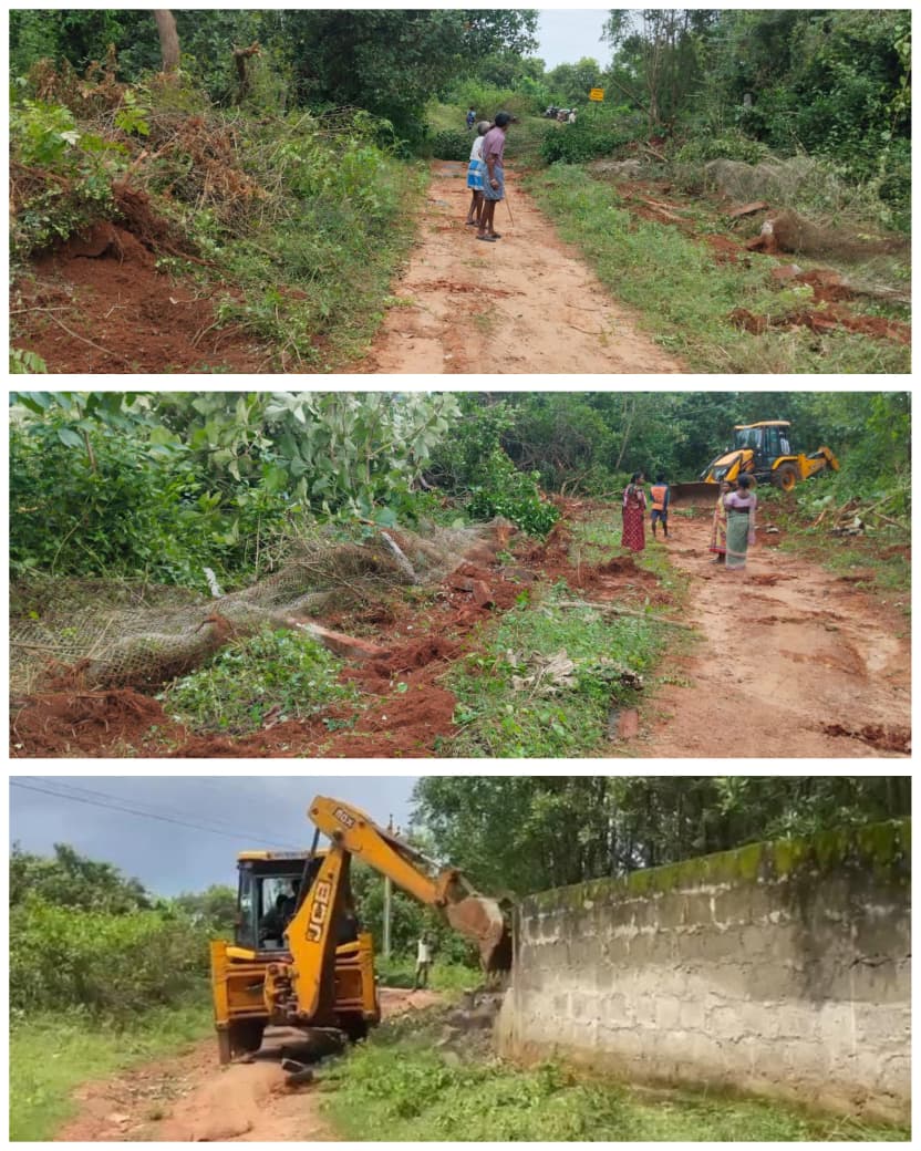 ఆక్రమణ భూములపై రెవెన్యూ కొరడా జల్లు ప్రభుత్వం భూమిపై ఆక్రమణ తొలగింపుకు చర్యలు*హర్షించిన బిరసాడ వలస ప్రజలు