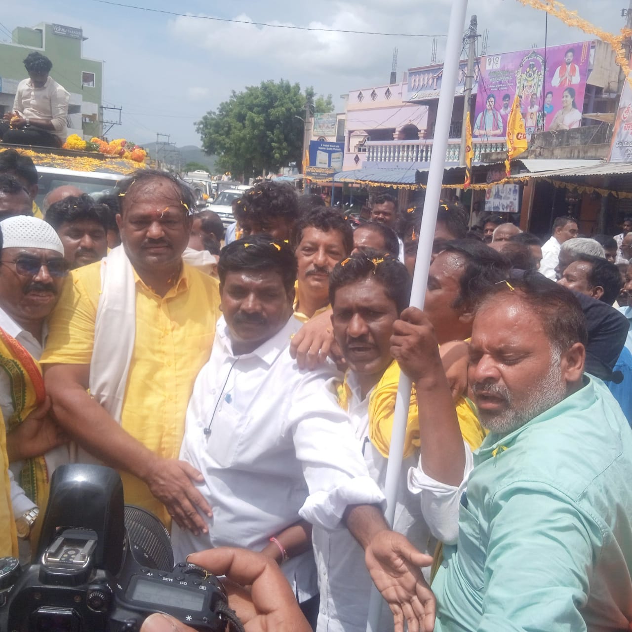 రాజంపేట టి. డి. పి ఇన్చార్జి జగన్ మోహన్ రాజుకు ఘన స్వాగతం