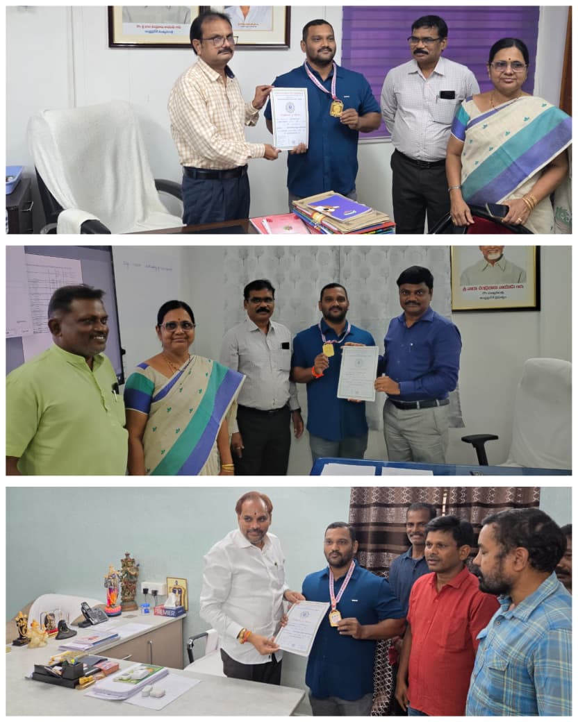 పవర్ లిఫ్టింగ్లో జిల్లా వాసికి బంగారు పతకం