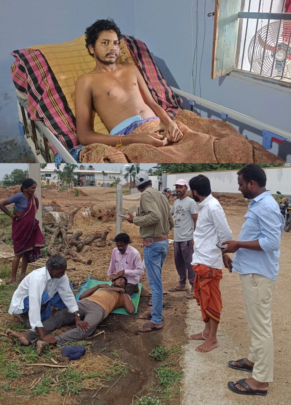 విద్యుత్ ప్రమాదానికి గురైన తాత్కాలిక ఉద్యోగి హరీష్ ఆపన్న హస్తం కోసం ఎదురుచూపు