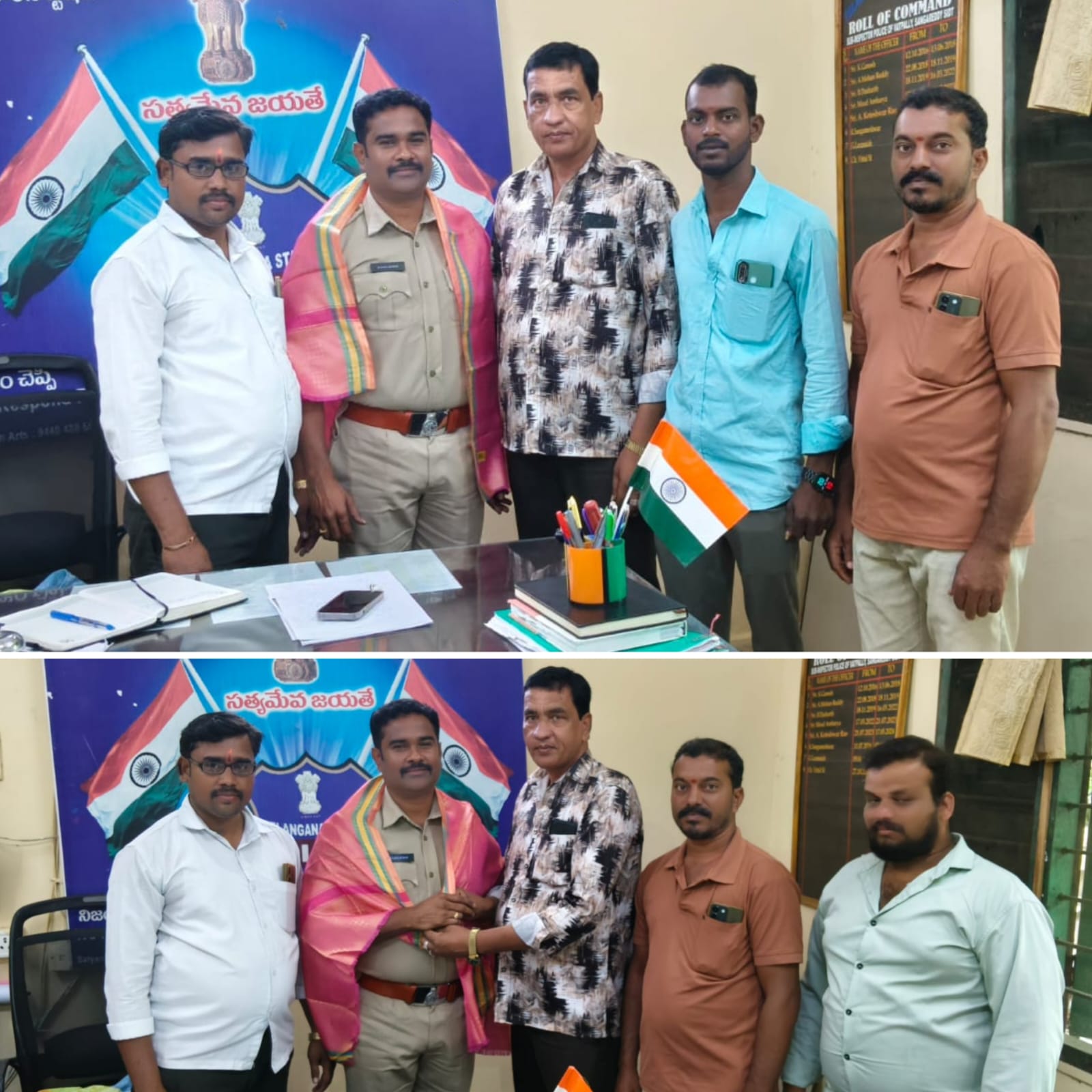 నూతనంగావచ్చిన వట్పల్లి ఎస్ ఐ ని కలిసిన డబ్ల్యూ జె ఎం సి యూనియన్ సభ్యులు