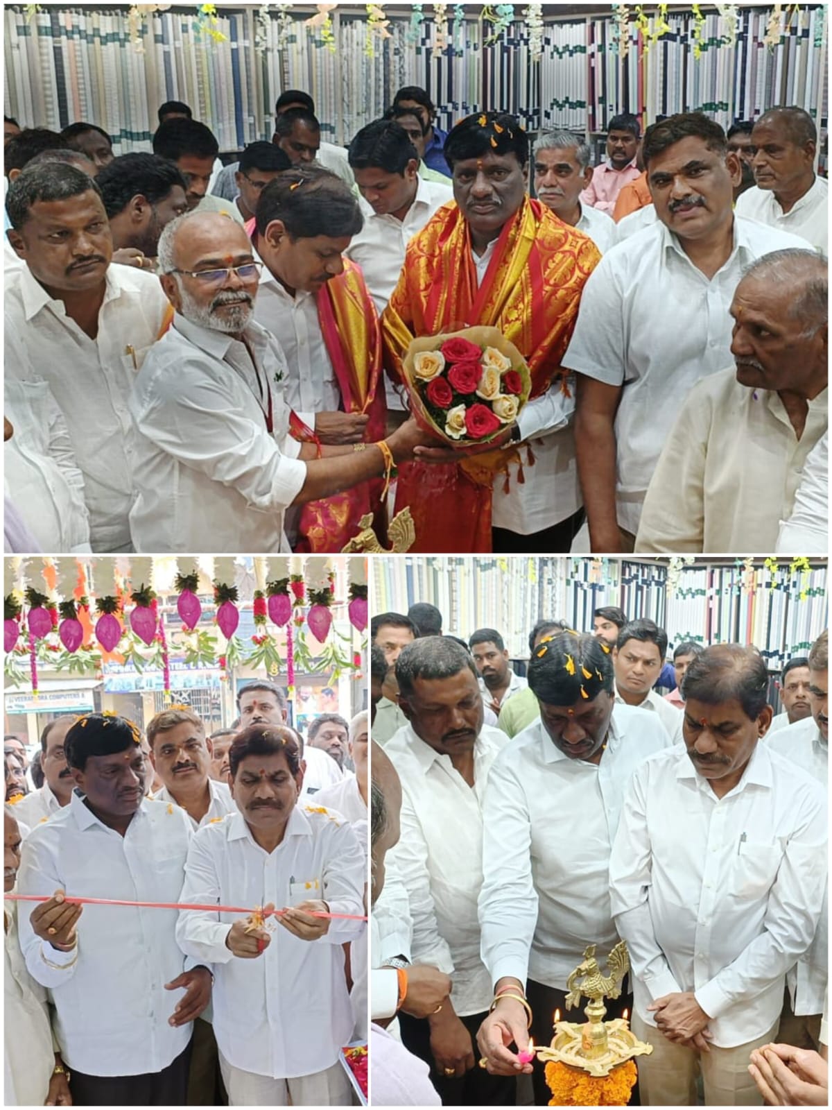 ఎస్ కుమార్ టెక్స్ టైల్స్ షాప్ ను ప్రారంభించిన మాజీ ఎమ్మెల్యే కొప్పుల మహేష్ రెడ్డి.
