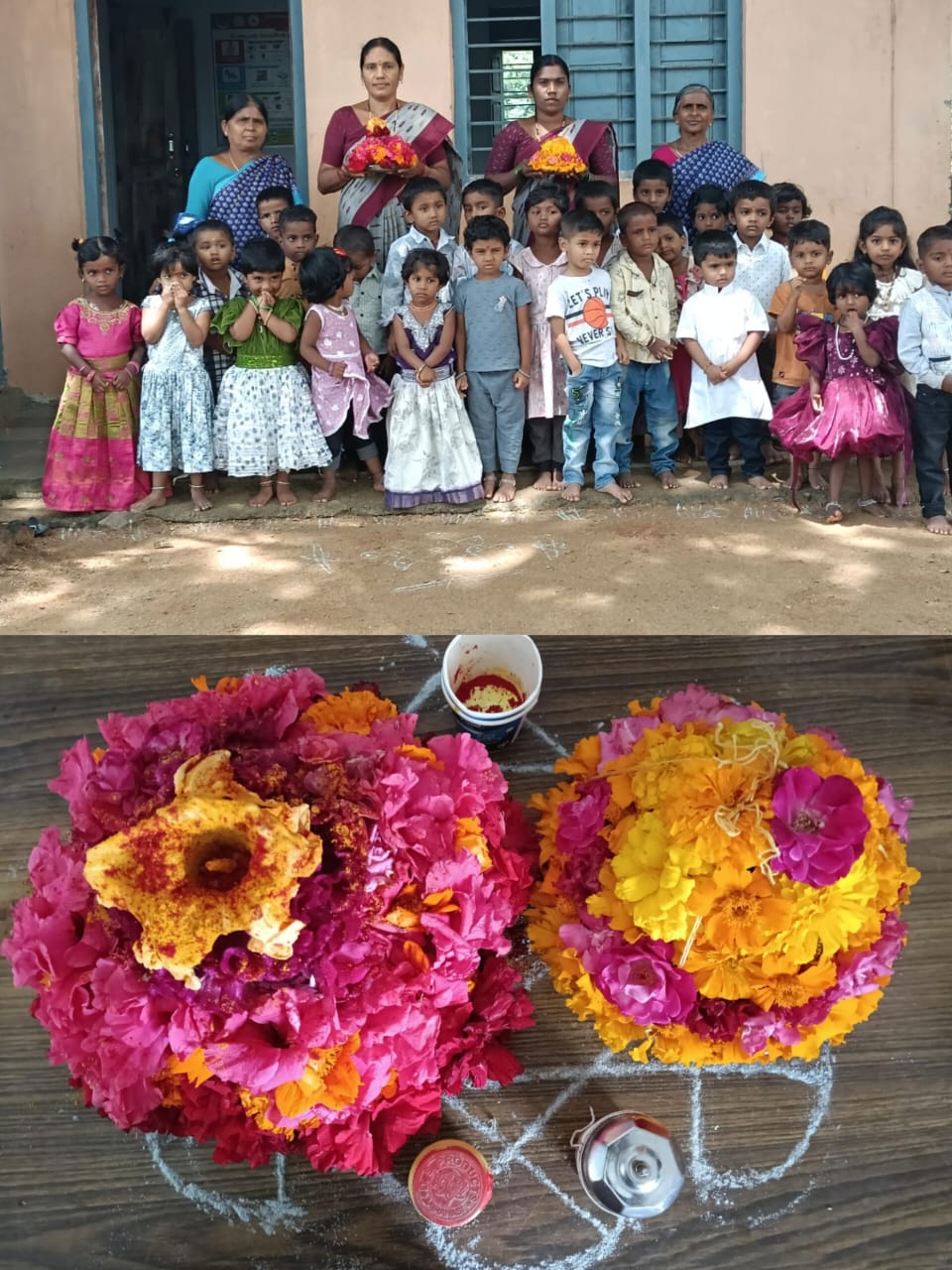 అంగన్వాడి కేంద్రంలో బతుకమ్మ సంబరాలు