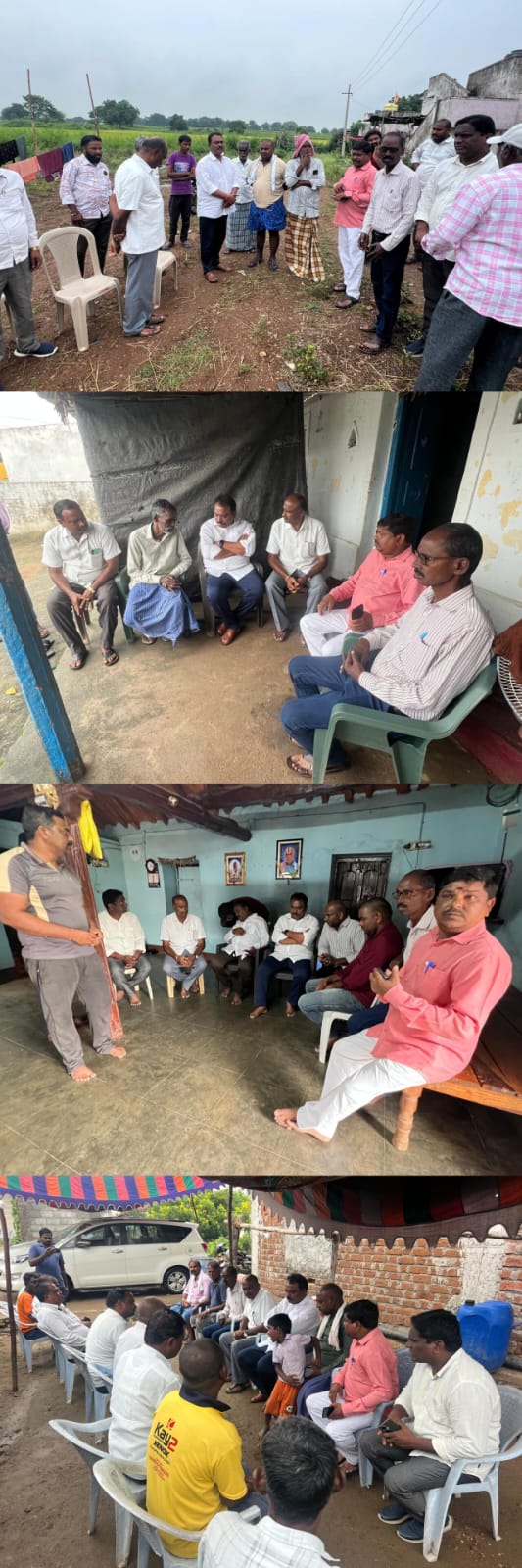 మృతుల కుటుంబీకులను పరామర్శించిన చొప్పదండి మాజీ ఎమ్మెల్యే సుంకే రవిశంకర్