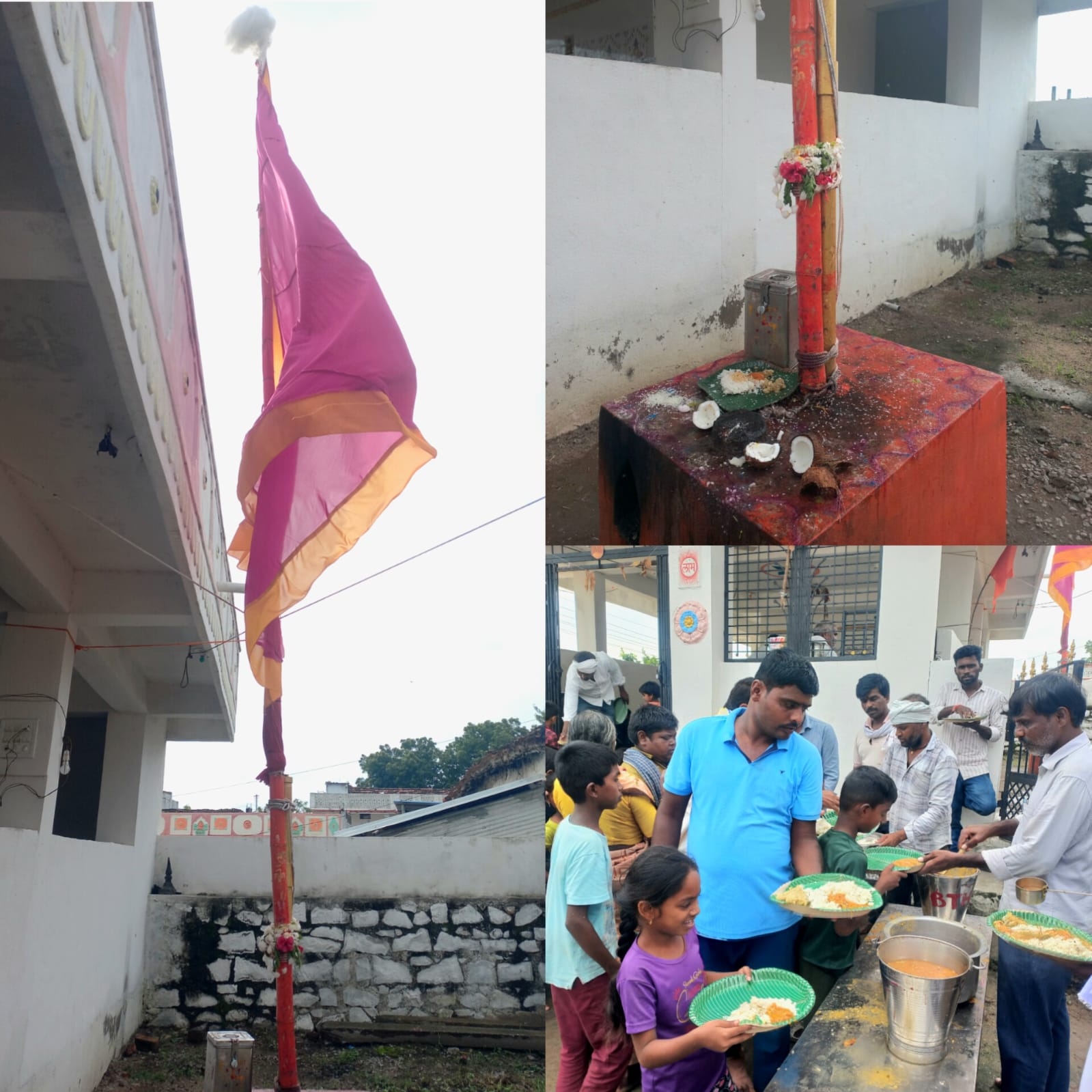 బాలాజీ జెండాకు ప్రత్యేక పూజలు…అన్న ప్రసాదము…