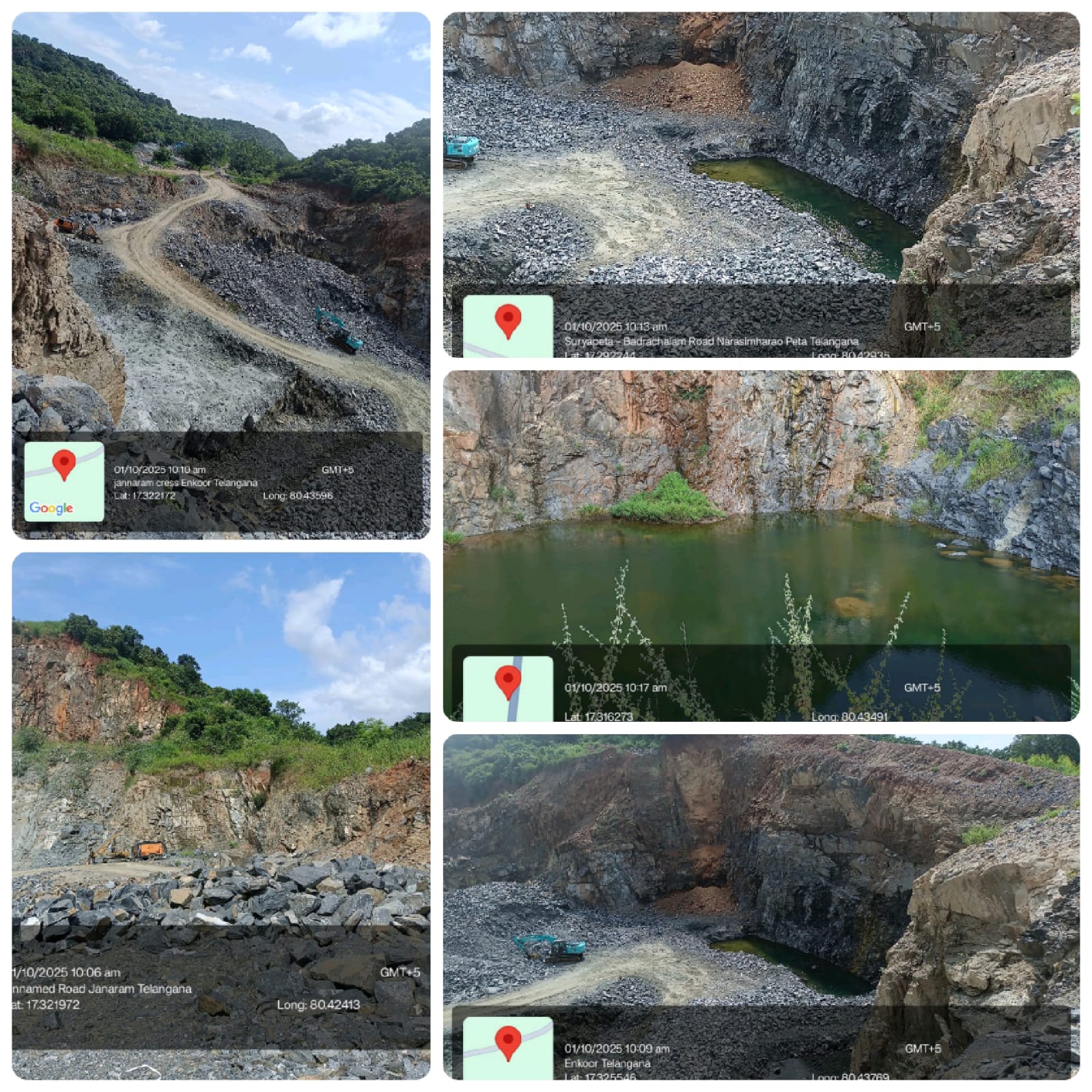 పరిమితిని మించి క్వారీ లోతు తవ్వుతున్న కంకర్ మిల్లు నిర్వాహకులు