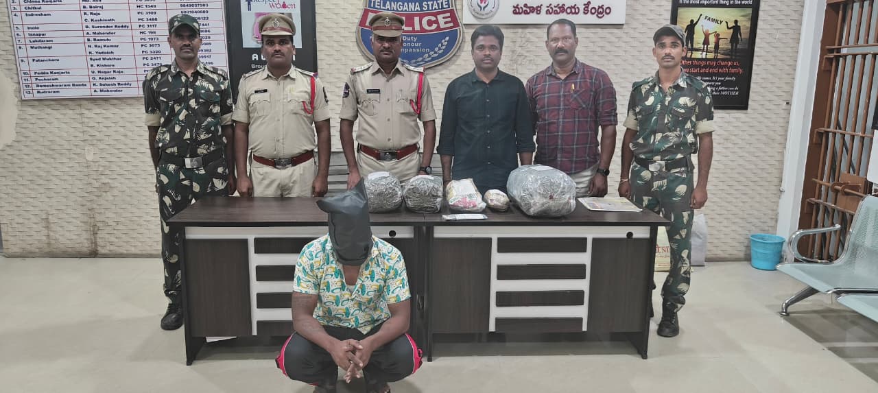 గంజాయి రవాణా చేస్తున్న వ్యక్తి అరెస్ట్