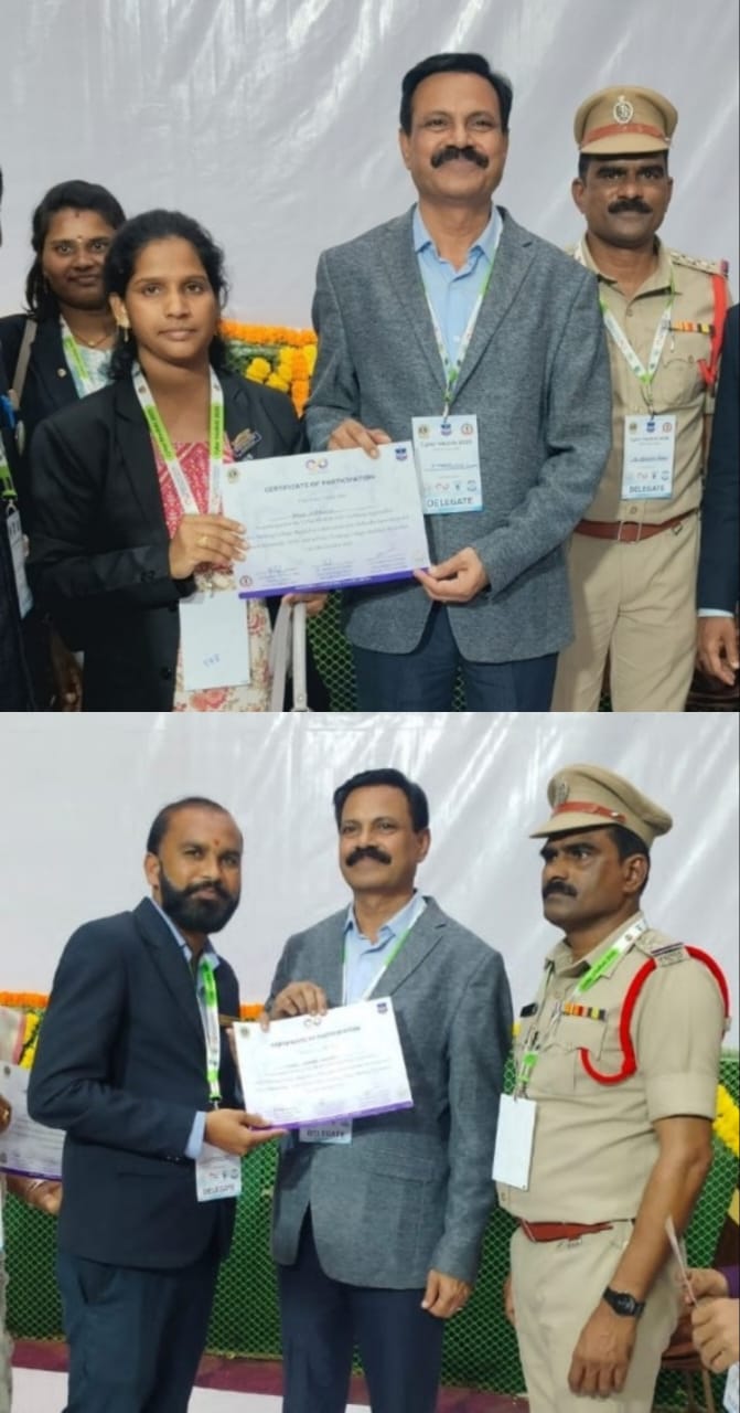 సైబర్ నేరాల ప్రశిక్షణలో ప్రశంస పత్రాలు అందుకున్న హేమలత చంద్రకాంత్ గౌడ్,