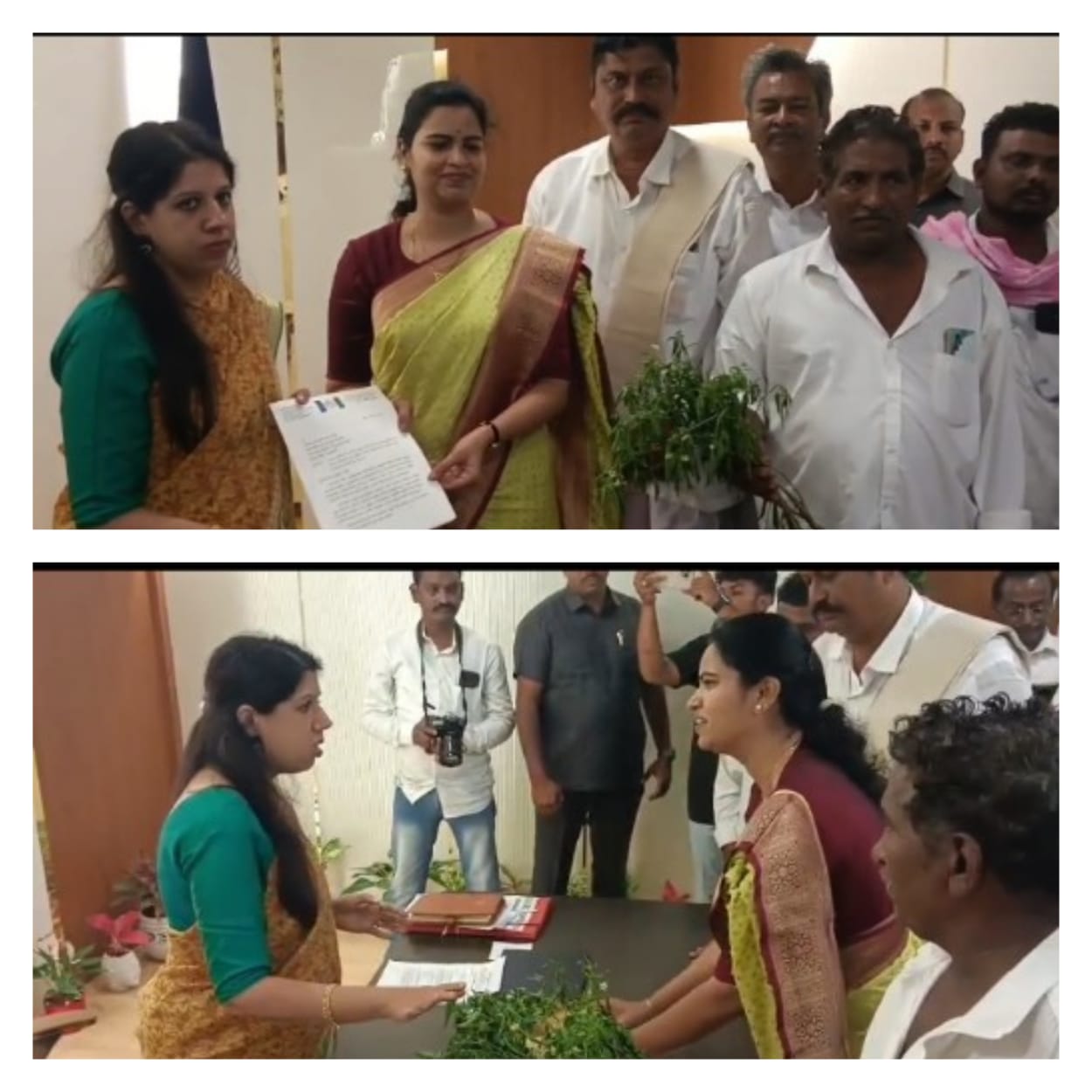 పల్నాడు జిల్లా కలెక్టర్ కృతికా శుక్లాని కలిసిన మాజీమంత్రి విడదల రజిని.