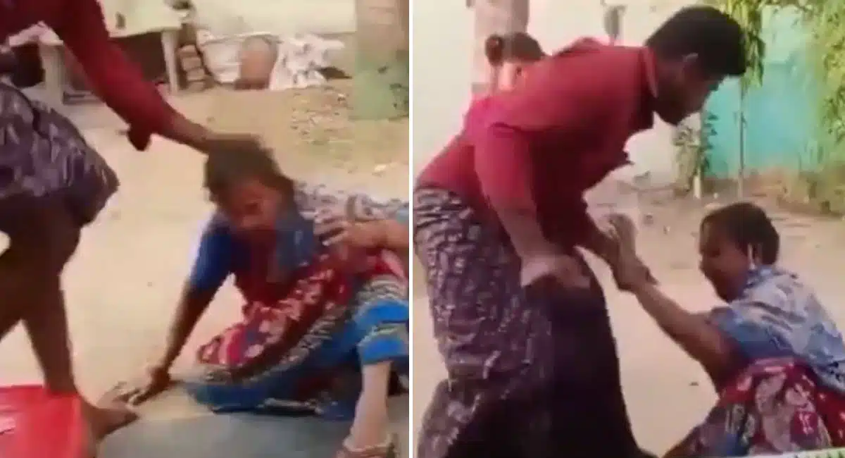 దారుణం ఆస్తి కోసం తల్లిని చావకొట్టిన కొడుకు.. ఈ వీడియో చూస్తే చాలా బాధ వేస్తుంది.. (వీడియో చూడండి)