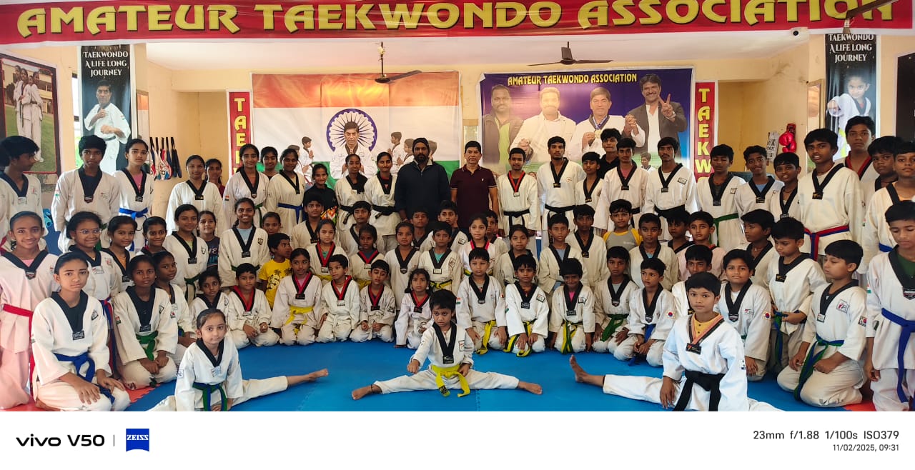 జిల్లా కేంద్రంలో టైక్వాండో కలర్ బెల్ట్ ప్రమోషన్..!