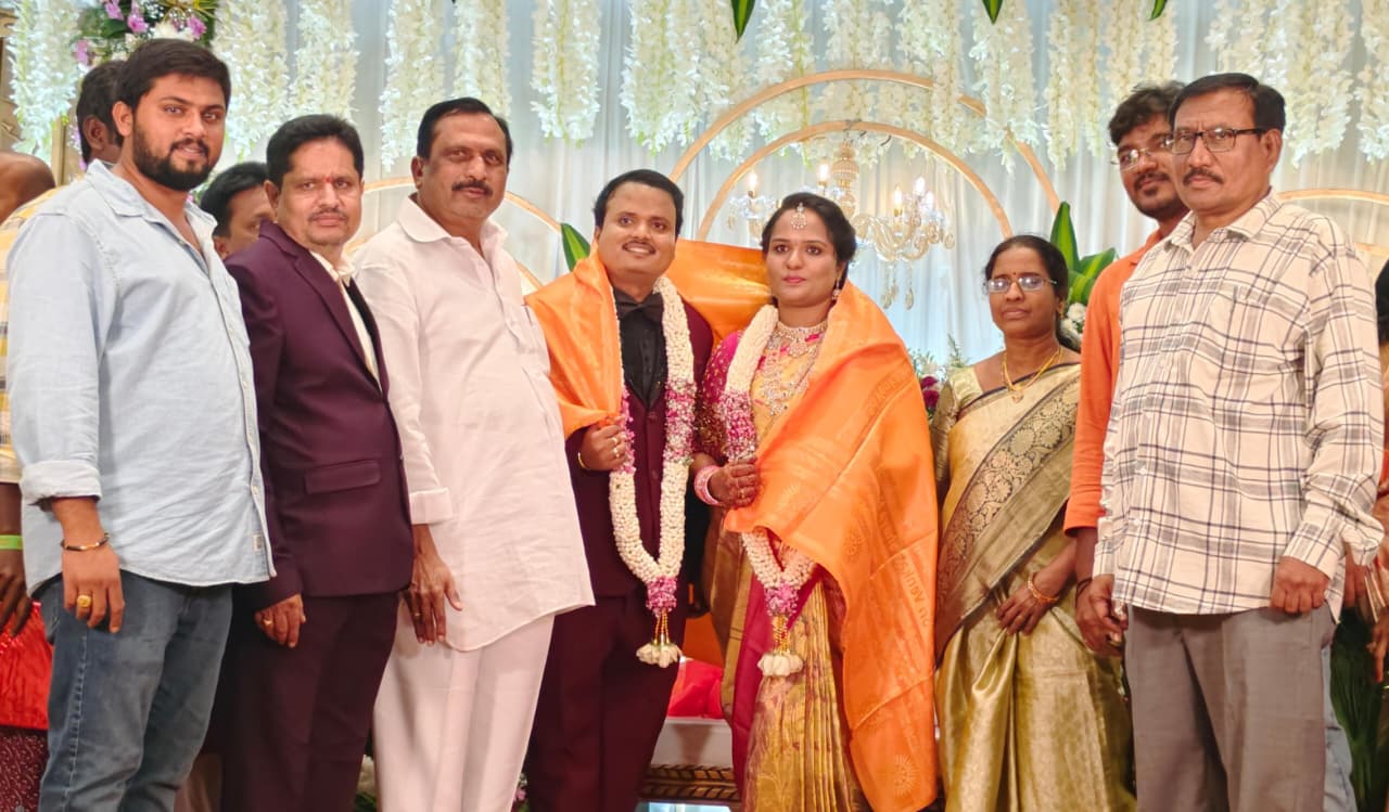 అరిగే వివాహ రిసెప్షన్lలో పాల్గొన్న భత్యాల చెంగళరాయుడు
