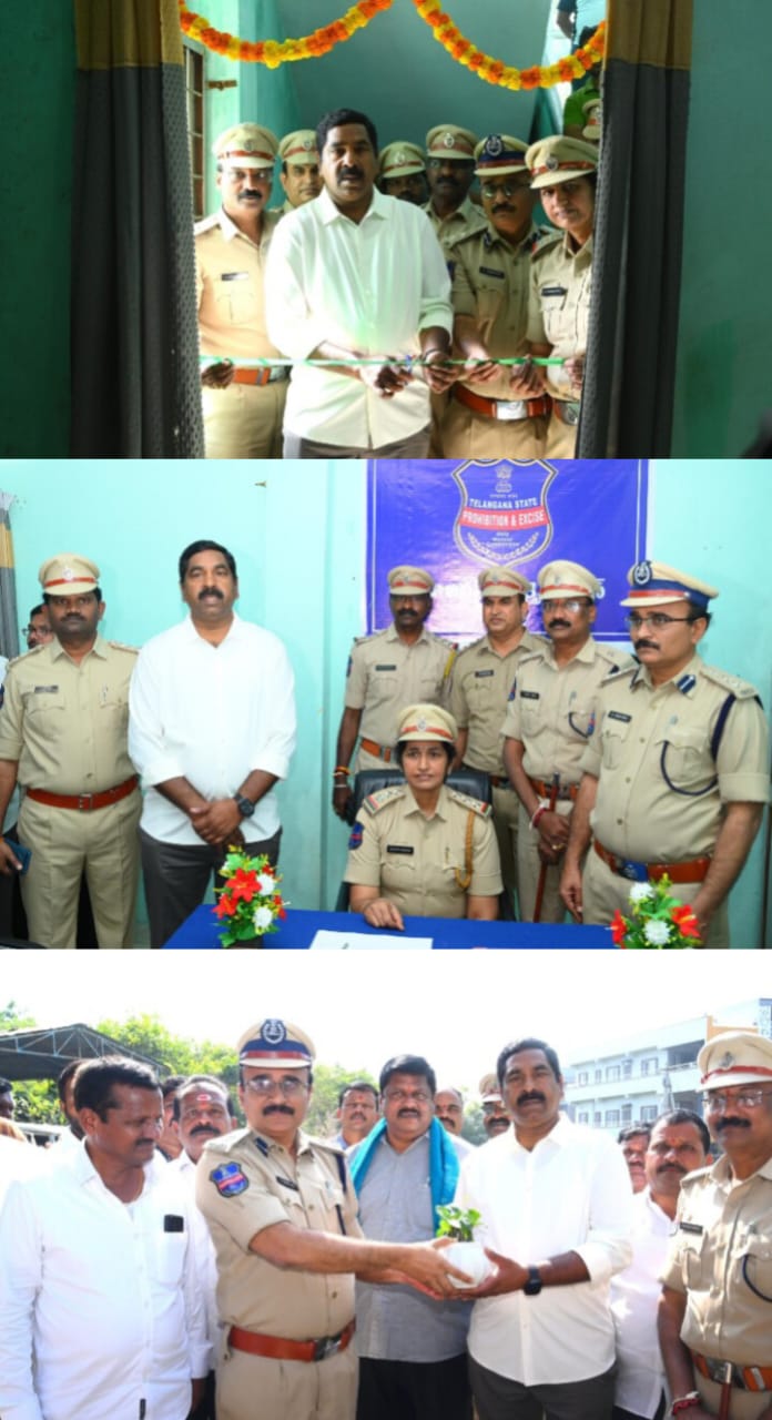 నూతనంగా ప్రొహిబిషన్ అండ్ ఎక్సైజ్ స్టేషన్ ప్రారంభించన ఎమ్మెల్యే నాగరాజు