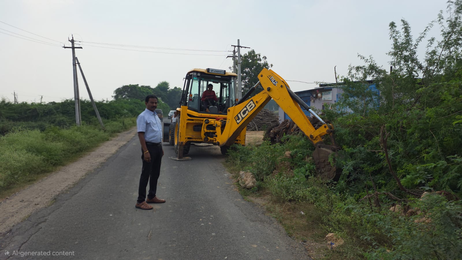 జన్మదినం సందర్భంగా రహదారికి అడ్డుగా ఉన్న చిల్ల చెట్లు తొలగించిన ఉపాధ్యాయుడు కశెట్టి జగన్