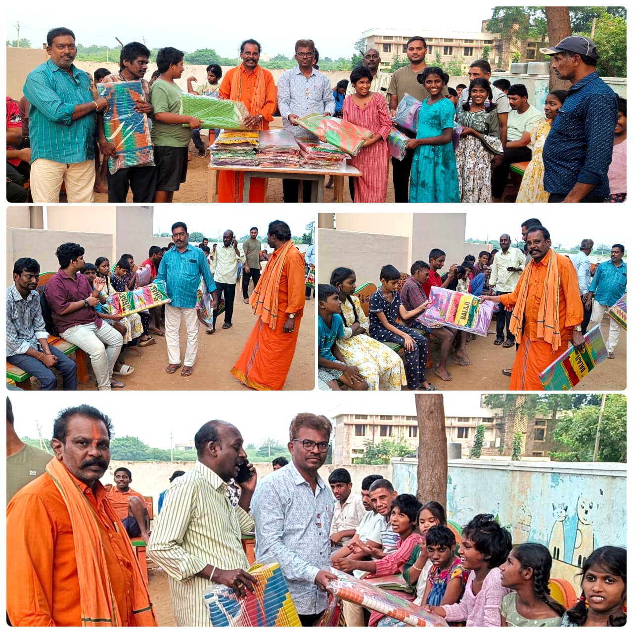 శ్రీరామ సాయిబాబా వెల్ఫేర్ సొసైటీ ఆధ్వర్యంలో మానసిక దివ్యాంగులకు చాపలు పంపిణీ