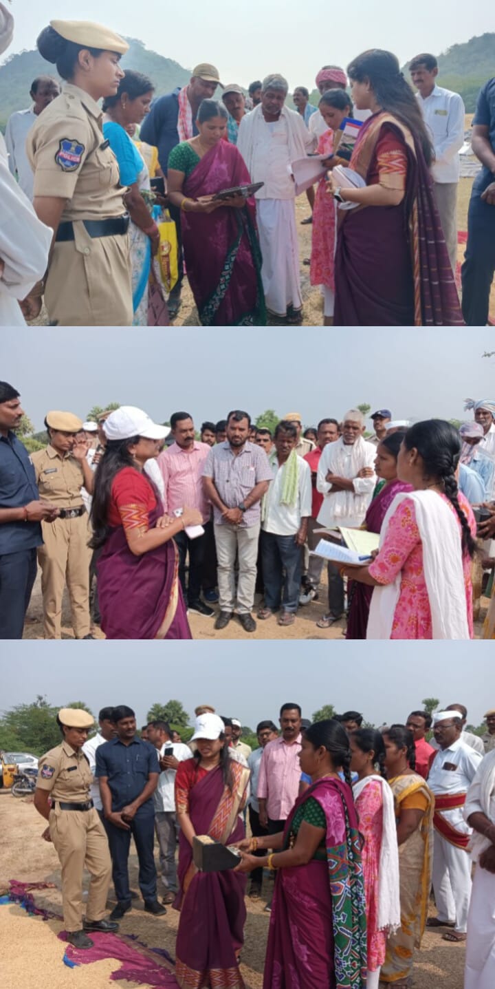 .వరి ధాన్యం కొనుగోలు కేంద్రాన్ని తనిఖీ చేసిన కలెక్టర్ స్నేహ