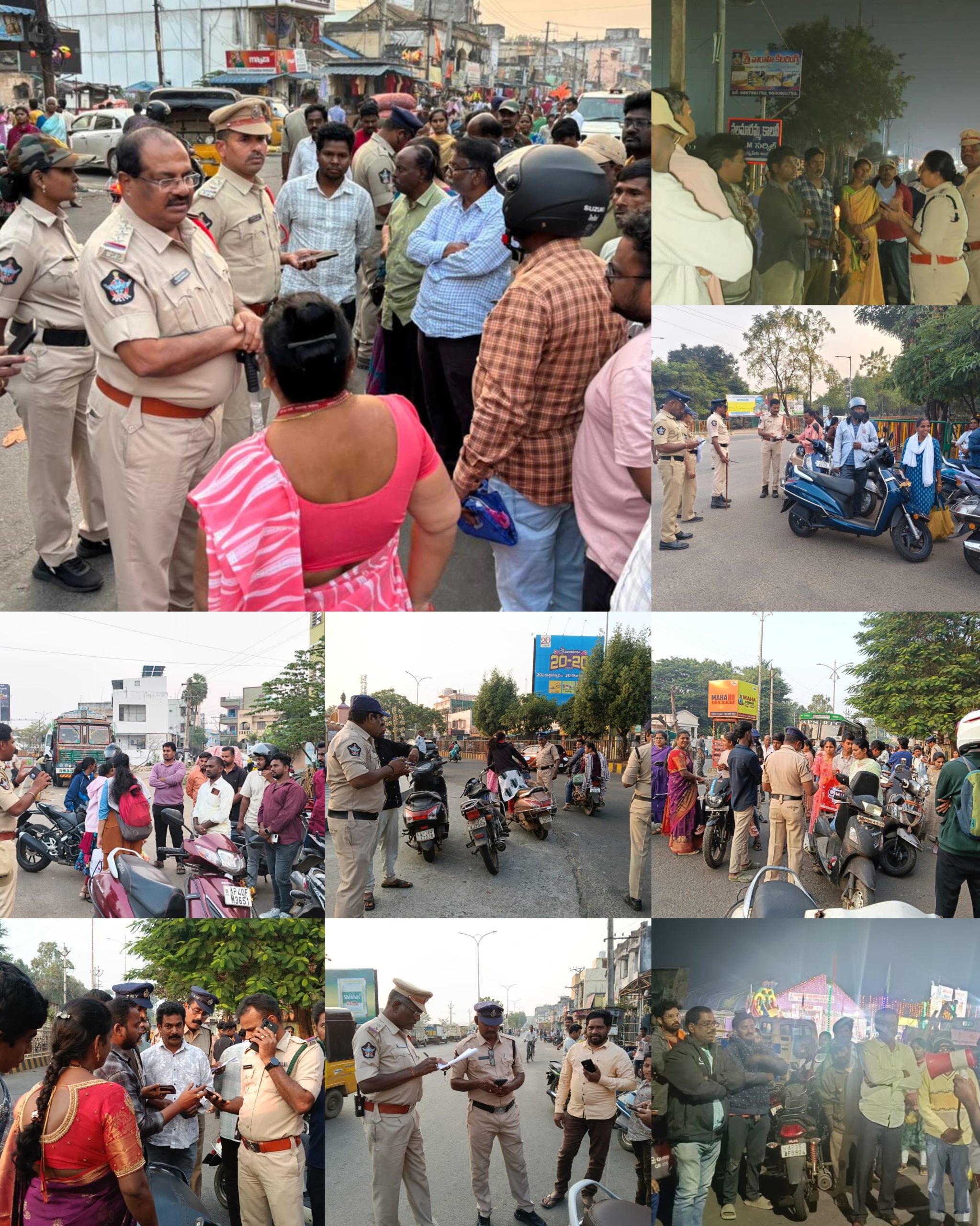 రోడ్డు ప్రమాదాల నియంత్రణ, శాంతిభద్రతల పరిరక్షణ, నేర నియంత్రణలో భాగంగా పట్టణంలో ఆకస్మిక తనిఖీలు**- విజయనగరం జిల్లా ఎస్పీ ఎ.ఆర్.దామోదర్,ఐపిఎస్.