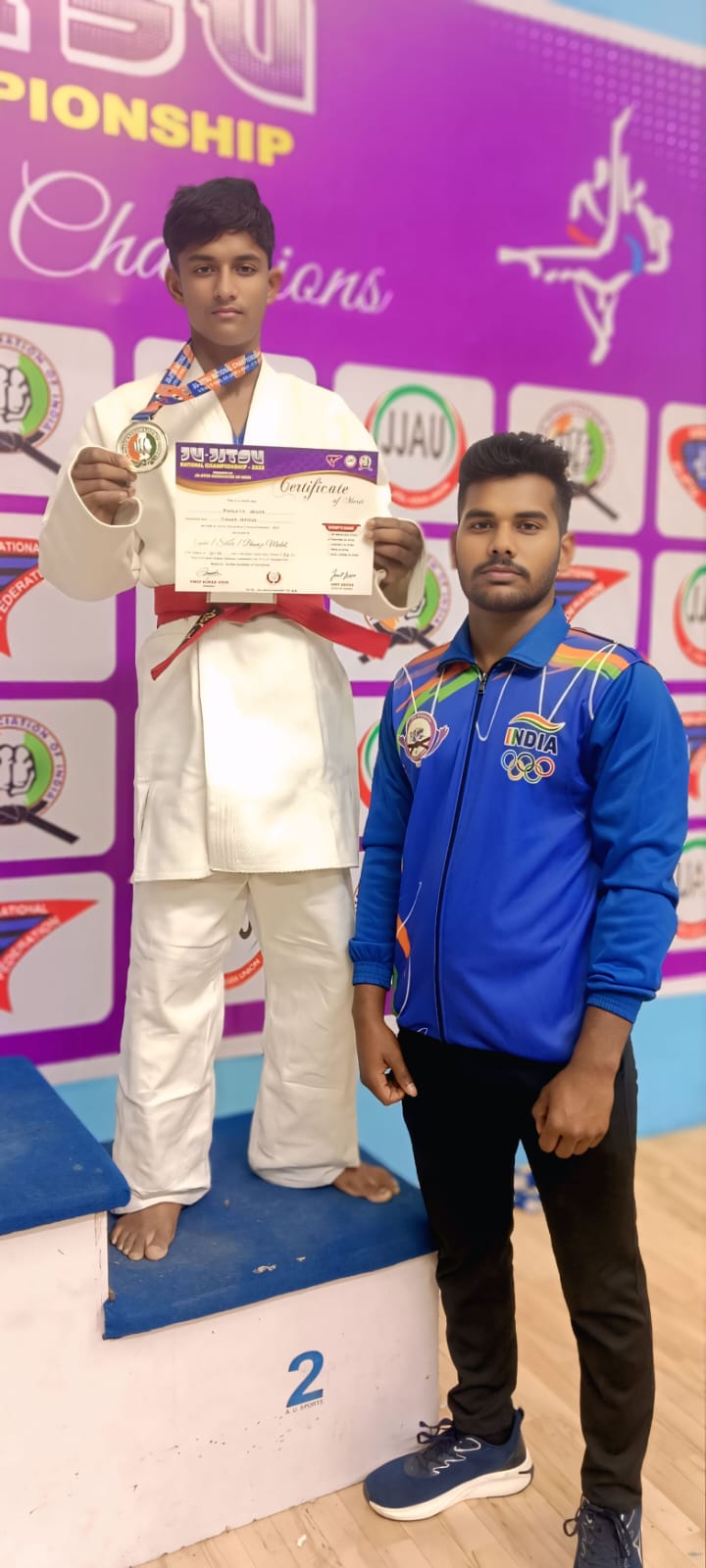 జాతీయ జూజిట్సు పోటీల్లో విజయనగరం సత్తా: పునీత్ సత్య శ్రీకర్‌కు వెండి పతకం!