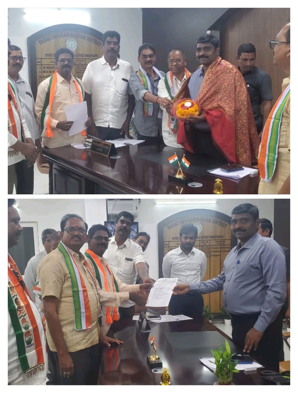 ముఖ్యమంత్రి మన్ననలు పొందిన కలెక్టర్‌ను అభినందించిన కాంగ్రెస్ నాయకులు: జిల్లా సమస్యల పరిష్కారానికి విజ్ఞప్తి.