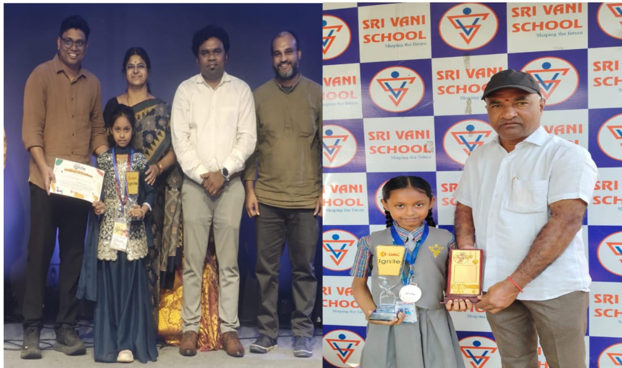 శ్రీవాణీ స్కూల్ విద్యార్థిని జెస్సీ గ్లాడ్‌కు జాతీయ అవార్డు